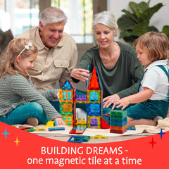Sunny Auntie tiles create a sturdy castle model for creative storytelling.