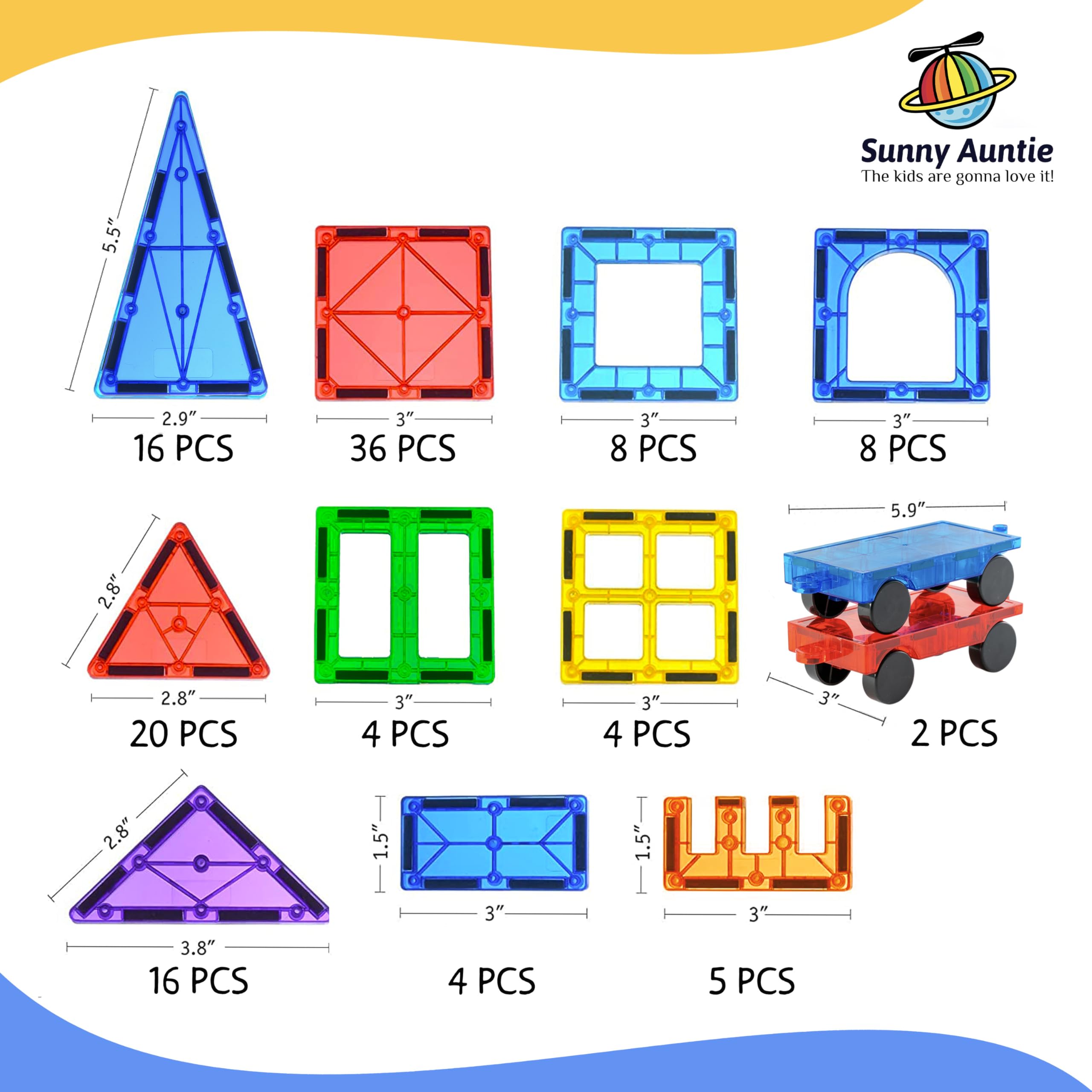Sunny Auntie Magnetic Tiles kids playing demonstrates collaborative and independent learning