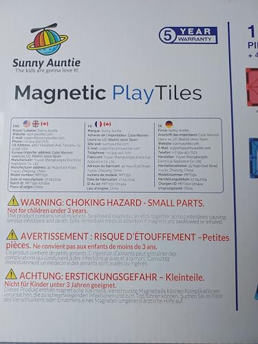 Sunny Auntie magnetic tiles XL carrying case supports organized play
