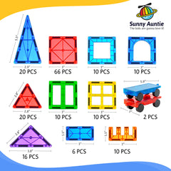 Sunny Auntie magnetic tiles XL rounded edges enhance small-hand safety