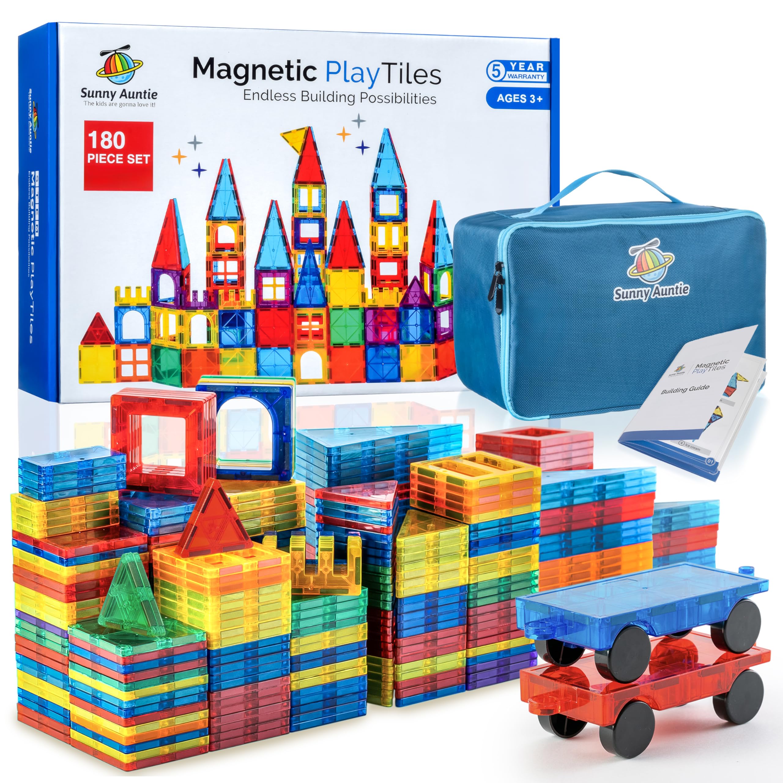 Sunny Auntie magnetic tiles XL set in gift box for creative building