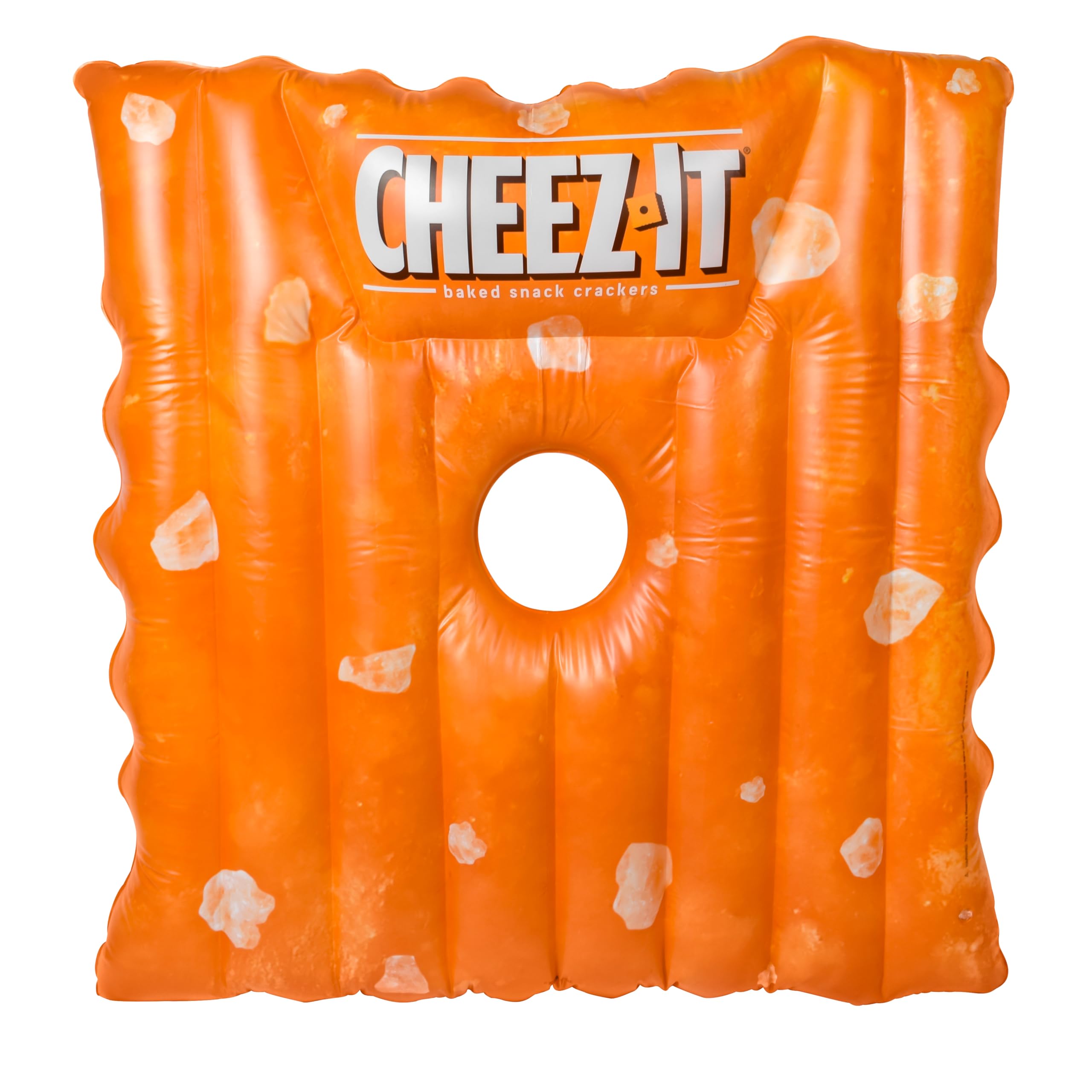 Sunny Days Cheez-It pool float towers over four and a half feet for lounging