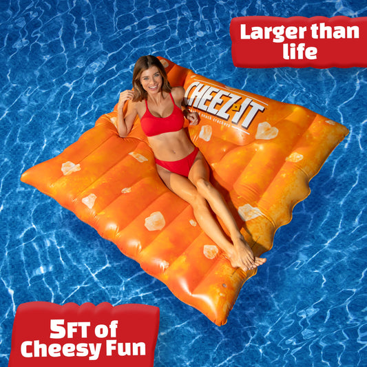 Sunny Days Cheez-It pool float bright design enhances lounging style