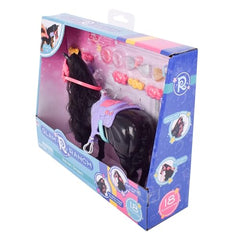 Sunny Days Glam-R-Ranch Raven Dream authentic sounds enhance pretend horse care.