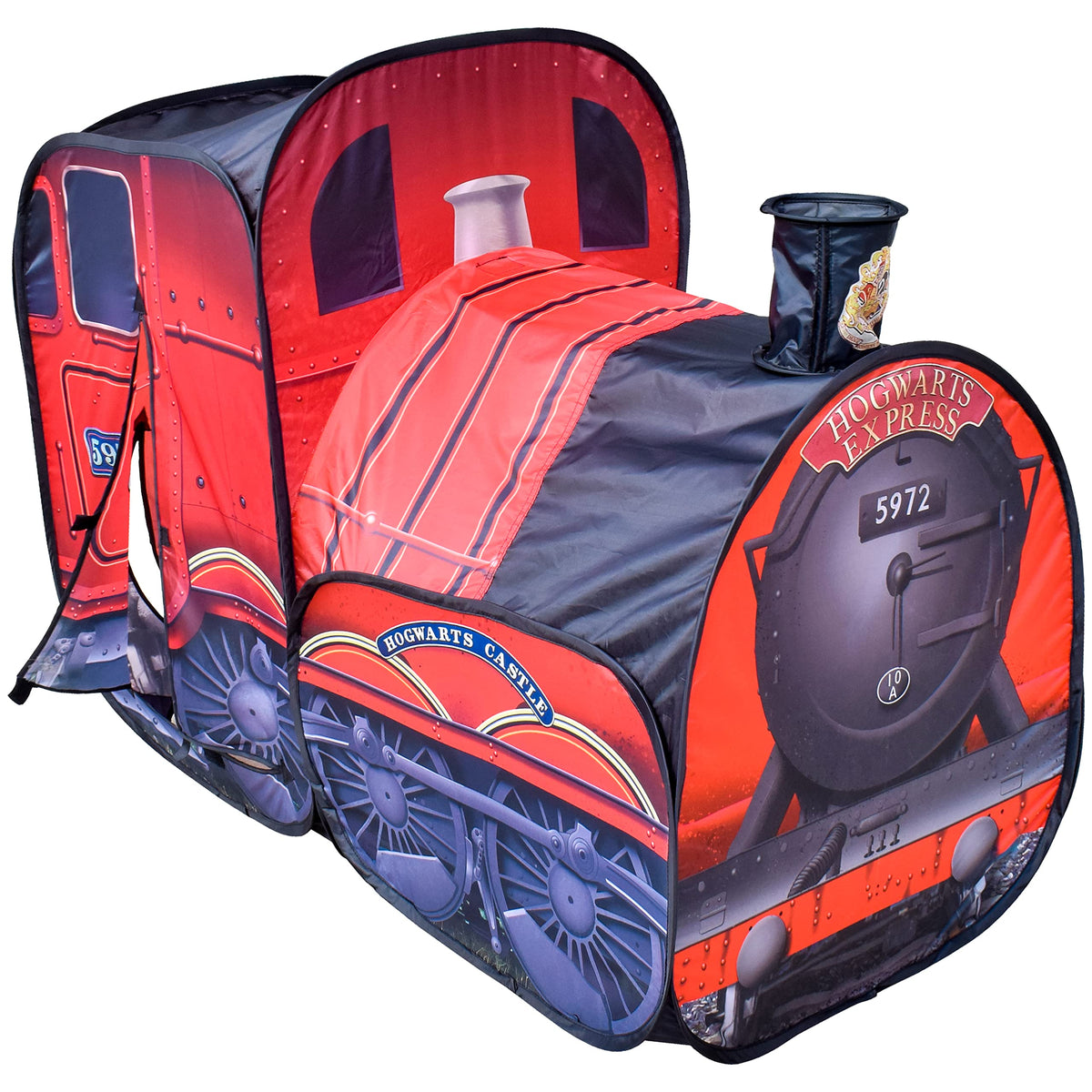 Sunny Days Entertainment Hogwarts Express front view pop up tent for creative play.