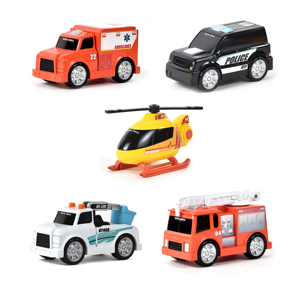 Sunny Days Entertainment micro mini city police SUV with working wheels for pretend play.