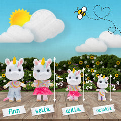 Sunny Days Entertainment Daydreamers unicorn family outfits are removable for mix and match
