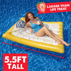 Sunny Days inflatable Pop-Tarts pool float stands 5.5 feet tall for standout summer fun.