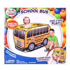 Sunny Days Pop Up School Bus bold graphics; helps spark storytelling and role play