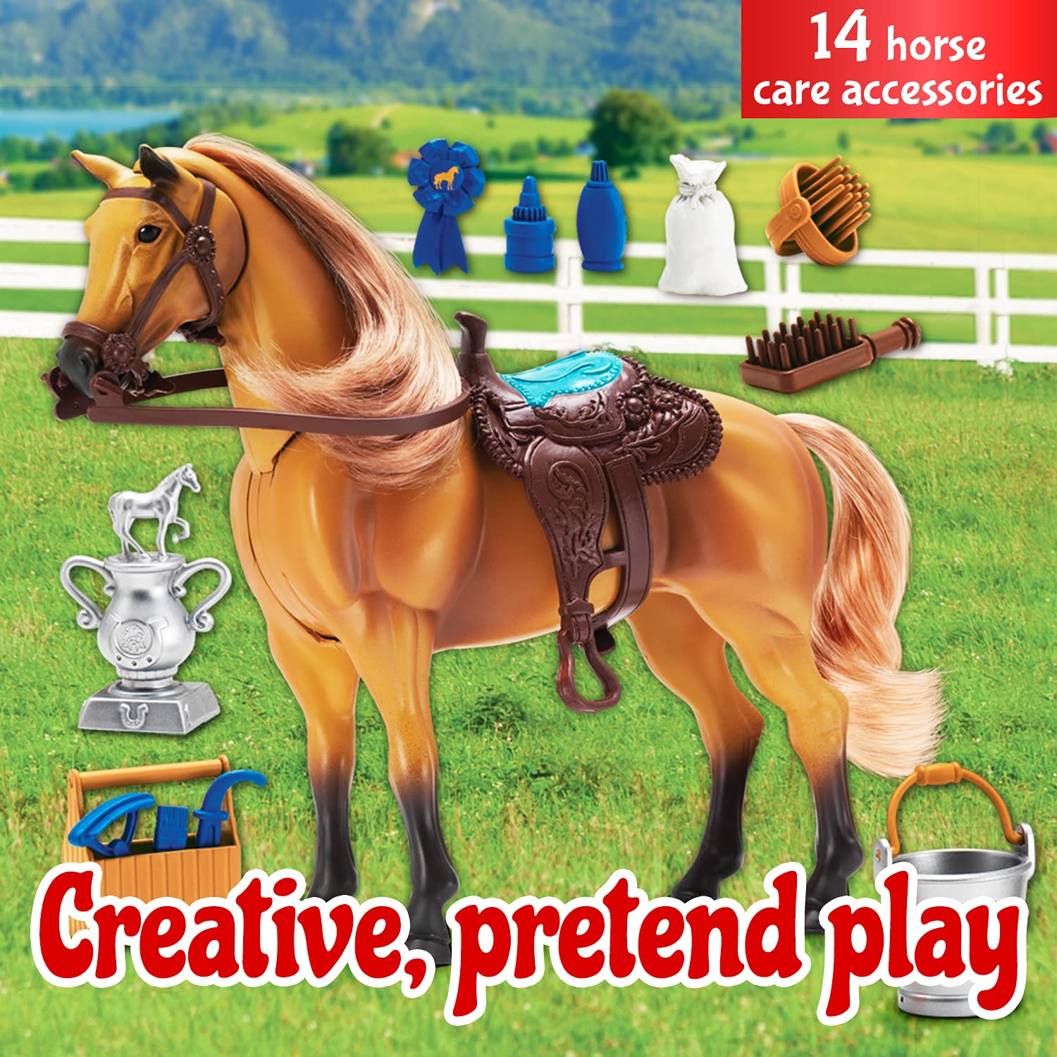 Sunny Days Quarter Horse with realistic sounds for imaginative riding scenarios