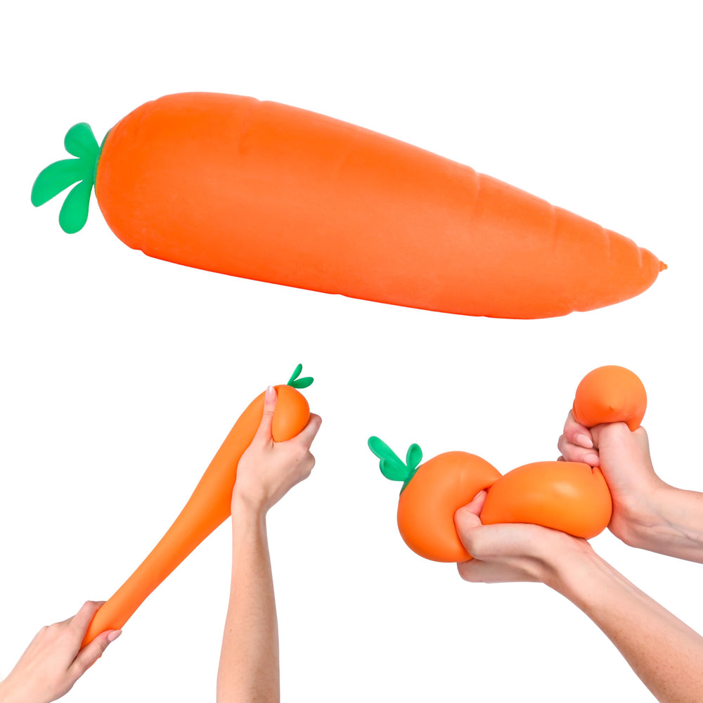 Sunny Days Toymendous Squishy Carrot 11.5 inch close-up squeeze for stress relief