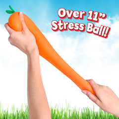 Sunny Days Toymendous Squishy Carrot giant carrot photo shows durable non-toxic fidget fun