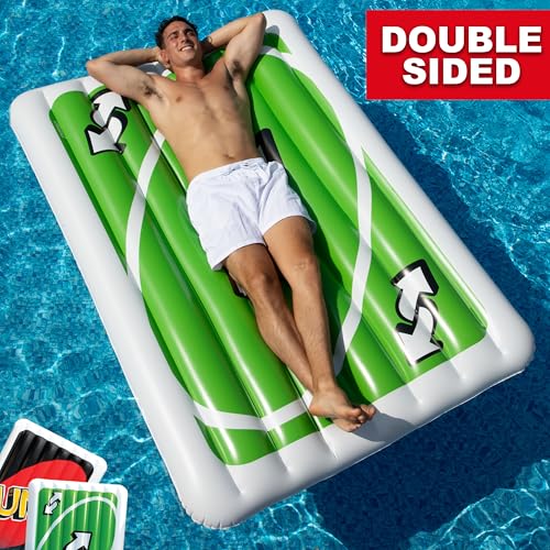 Sunny Days Uno Pool Float lounging area inviting relaxed sunbathing with friends