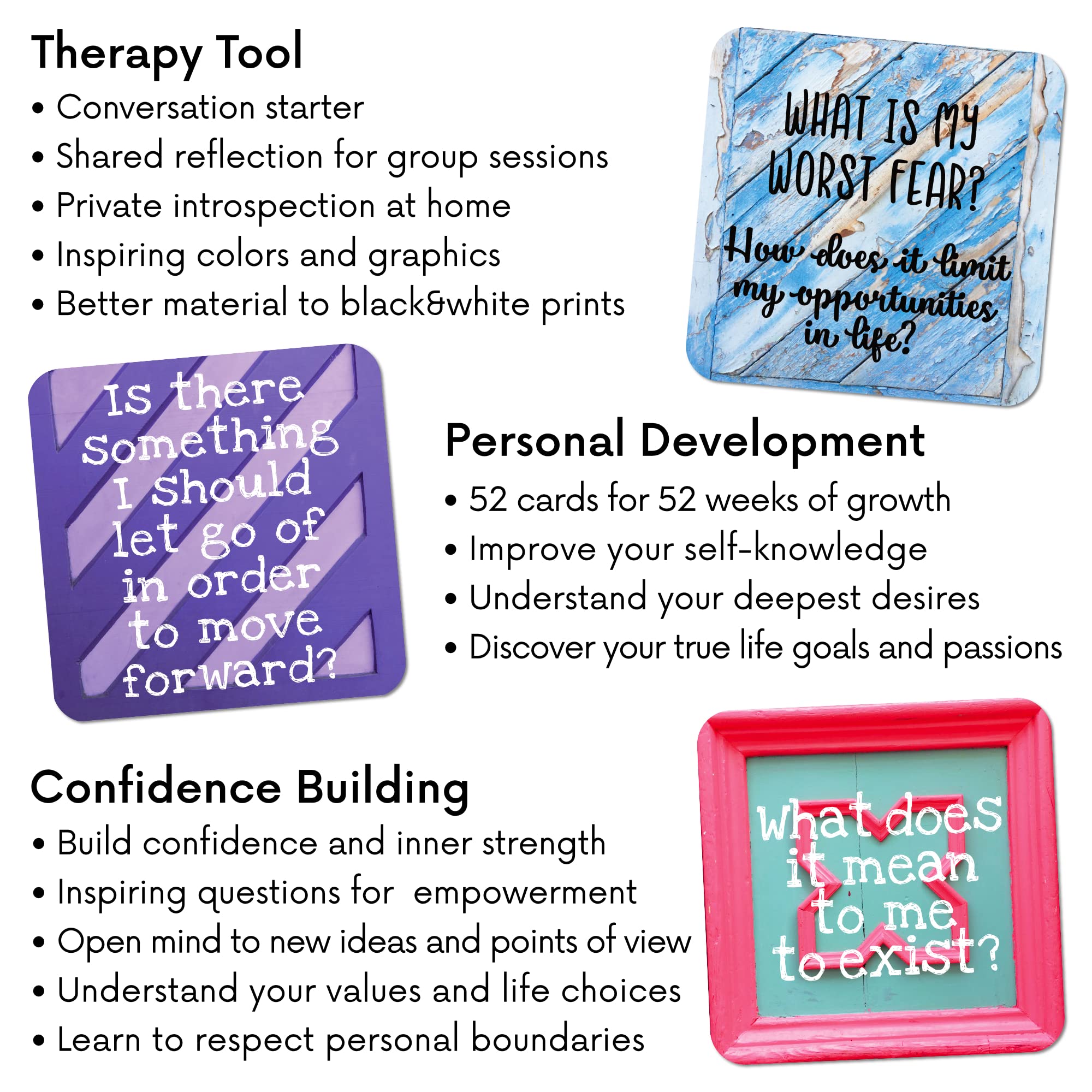 Sunny Present Empowering Questions Cards illustrations depict Tallinn doors sparking inner dialogue.