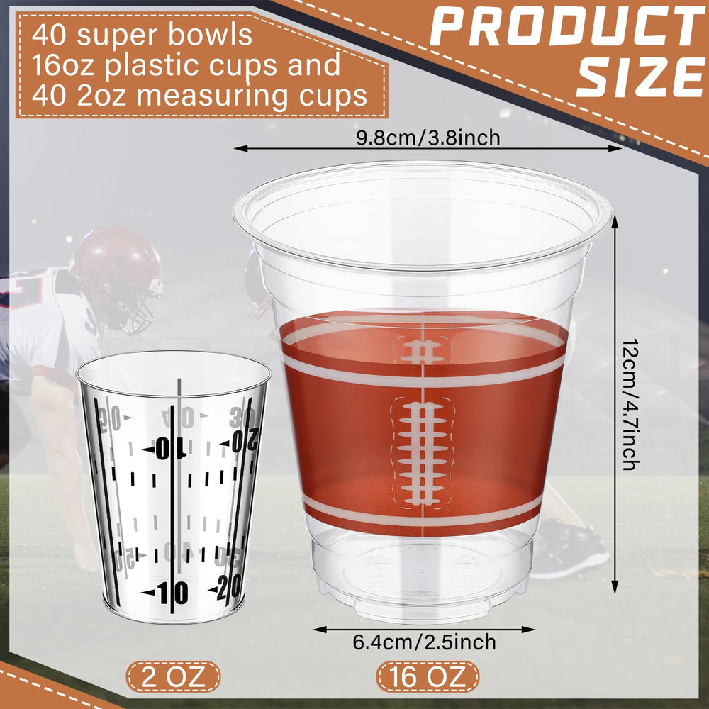 Sunnychicc football shot glasses 2oz for tastings