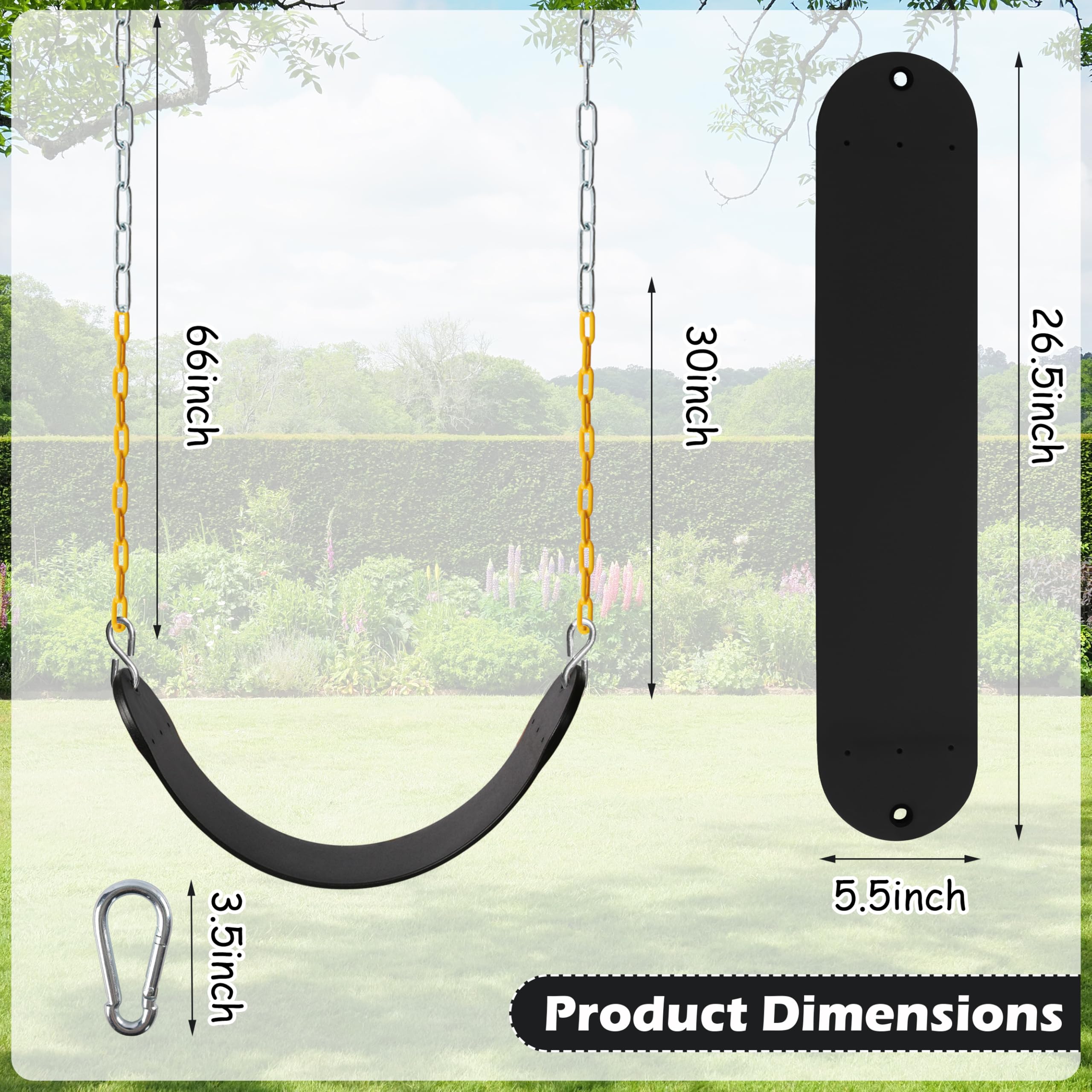 Sunnyglade 250lb load-rated swing supports growing children safely