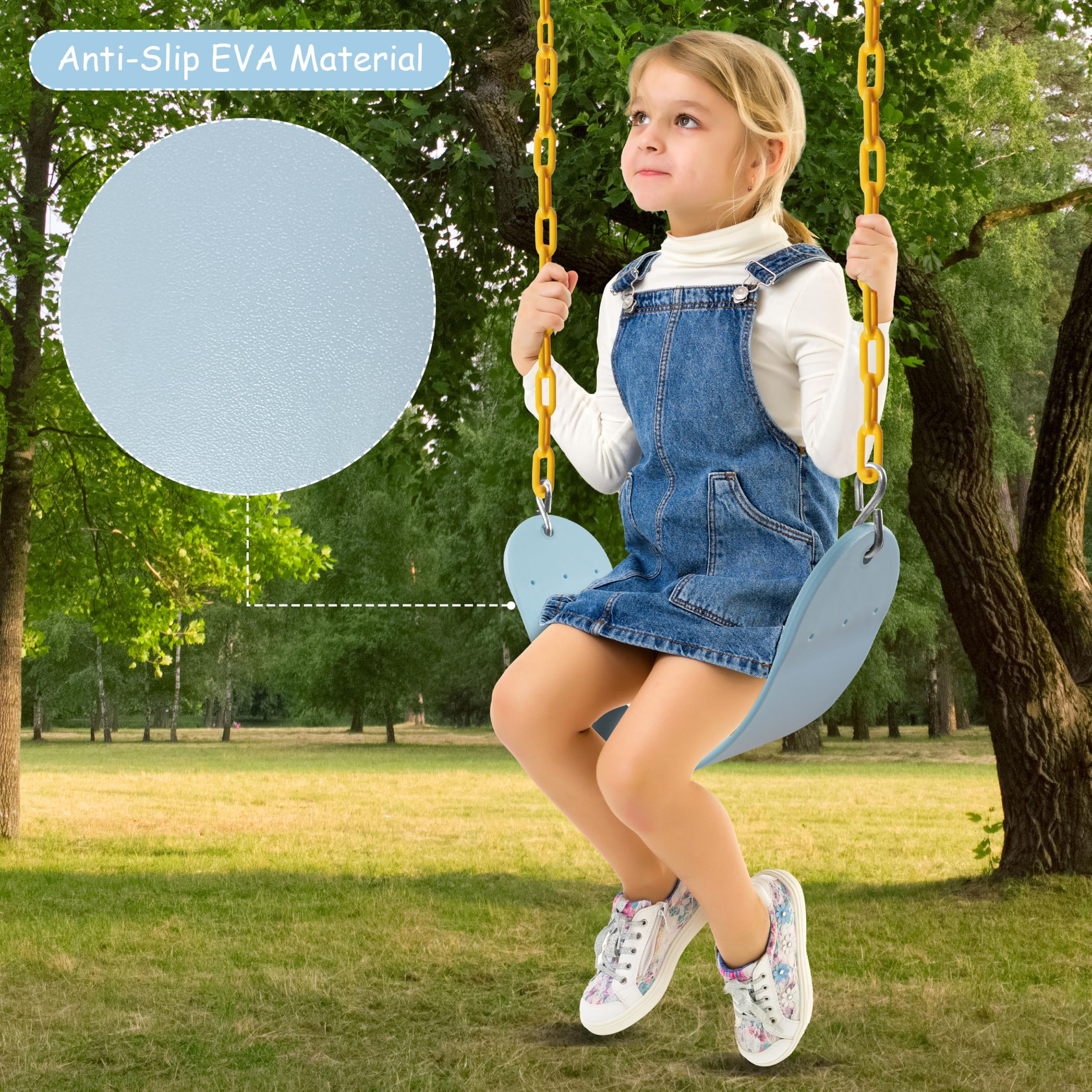 Sunnyglade 66-inch chains show a long, safe swing setup.