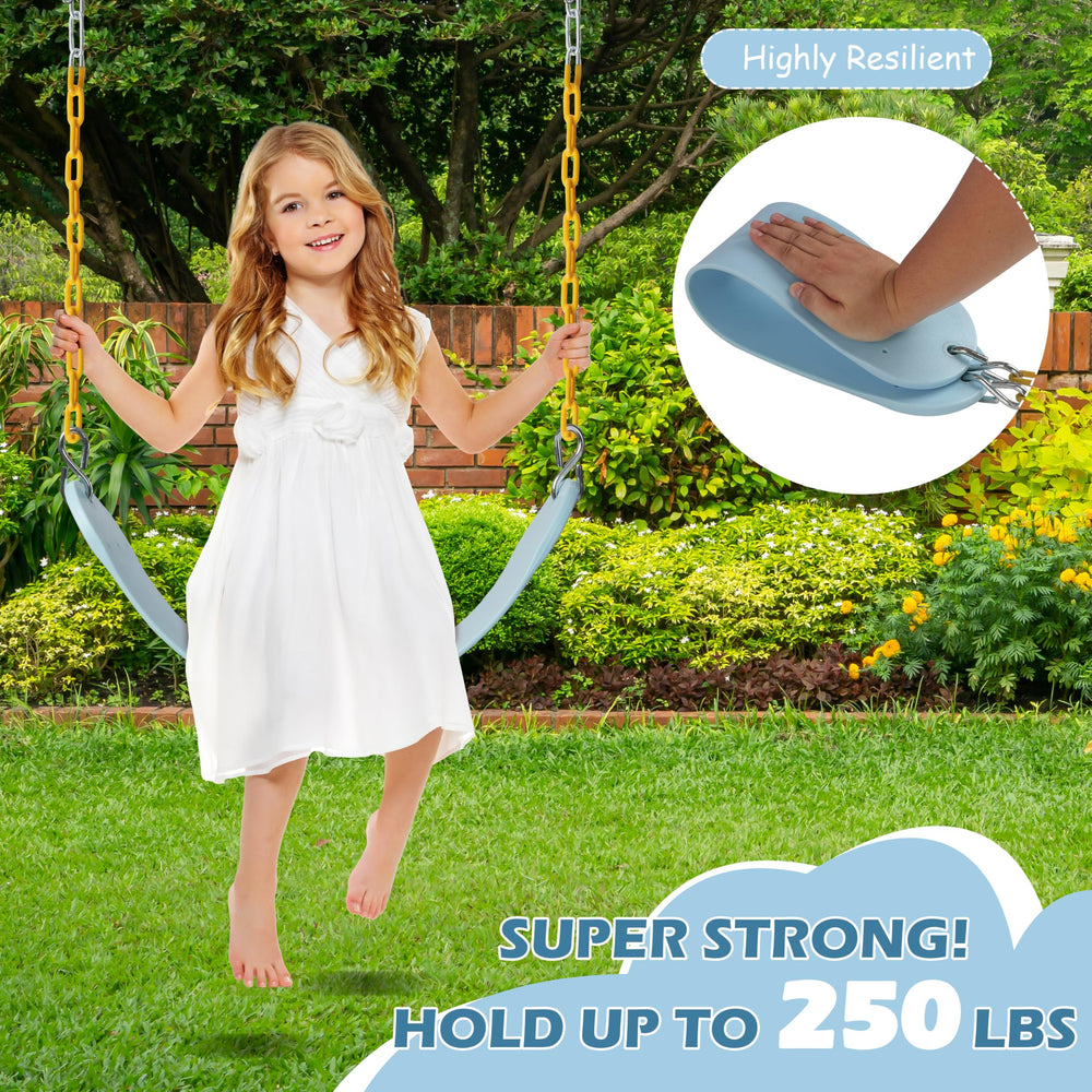 Sunnyglade EVA soft swing seat offers comfortable seating for kids.