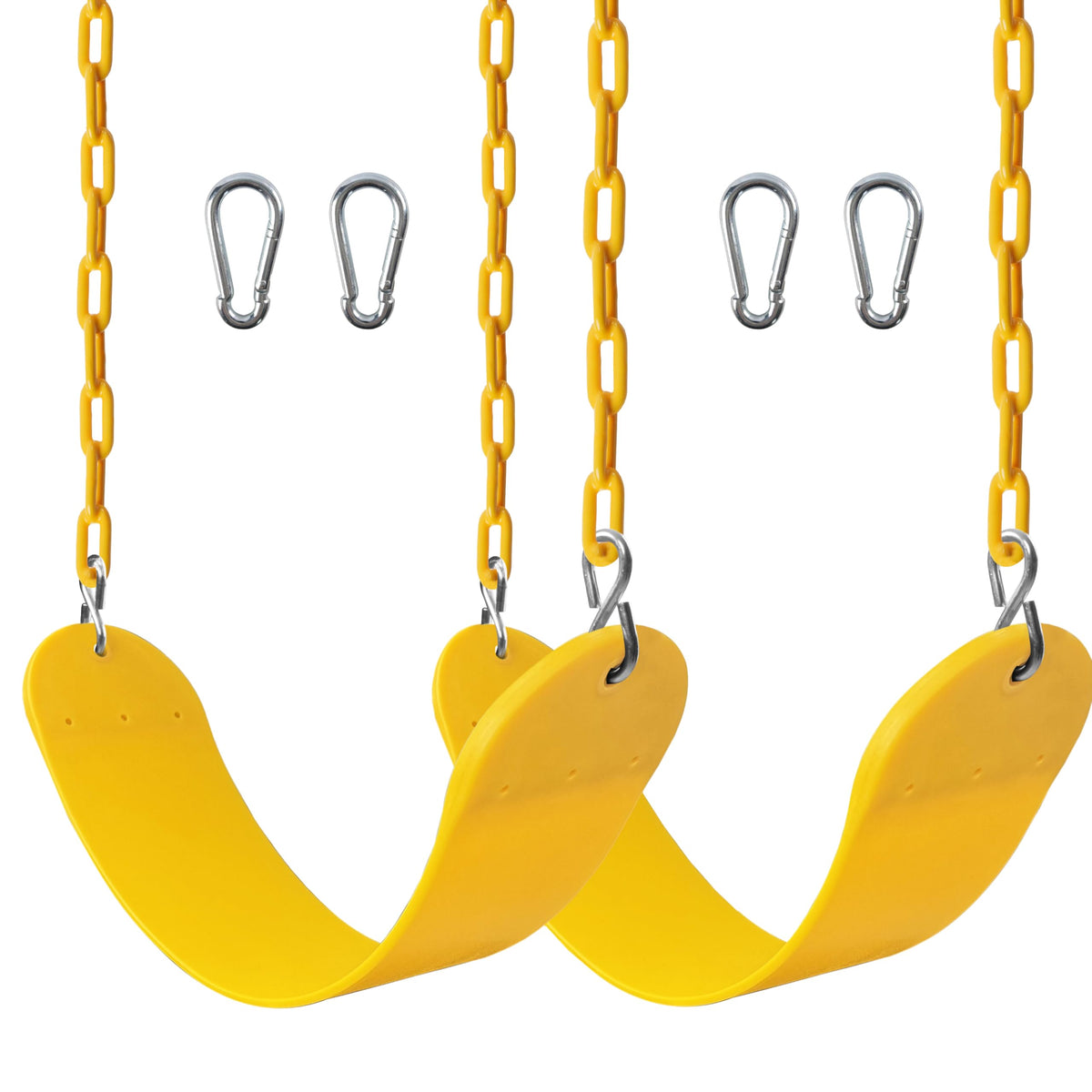 Sunnyglade heavy-duty swing seat yellow 2-pack for durable backyard fun and safe seating.