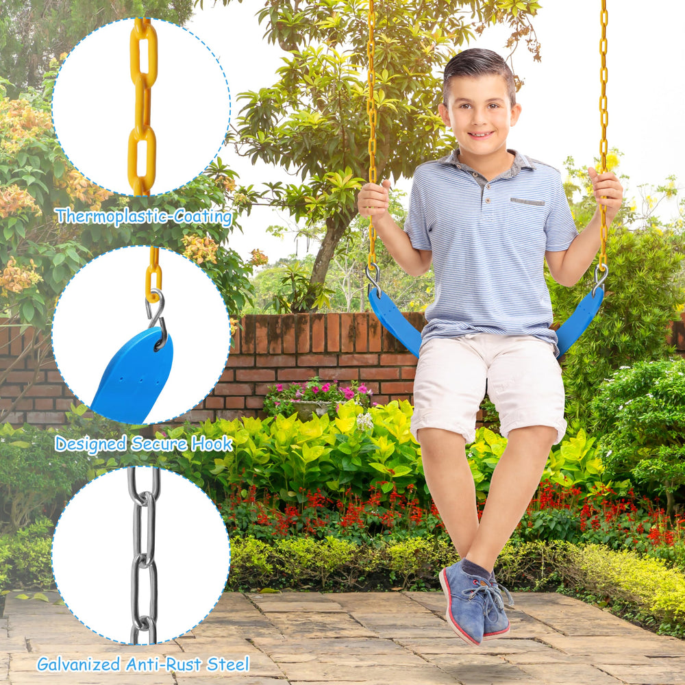 Sunnyglade snap hooks allow quick, secure mounting to your swing frame.