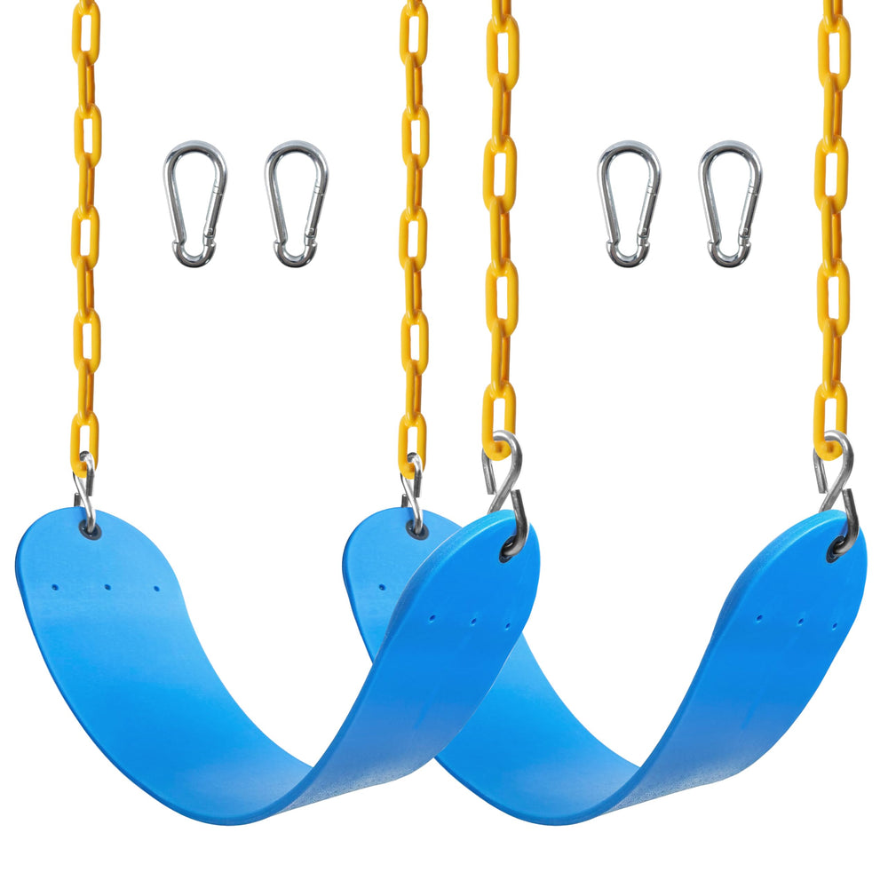 Sunnyglade swing seat in EVA soft material offers comfortable outdoor play.