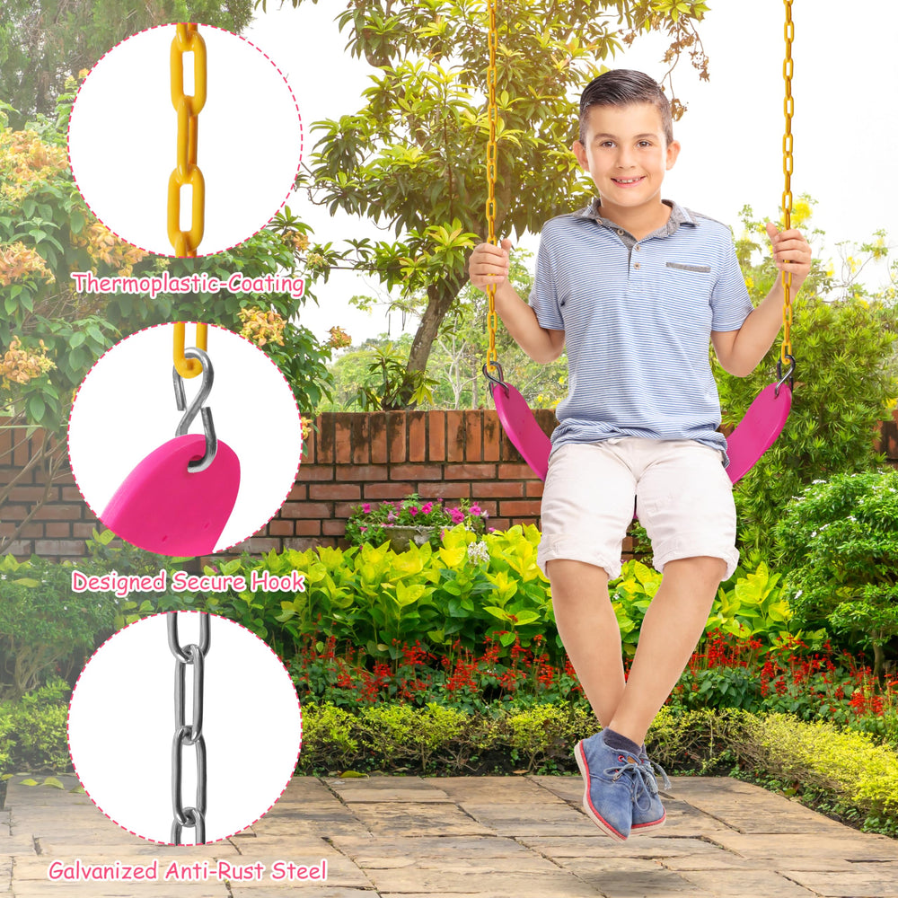 Sunnyglade thermoplastic-covered 30in chains protect hands during play.