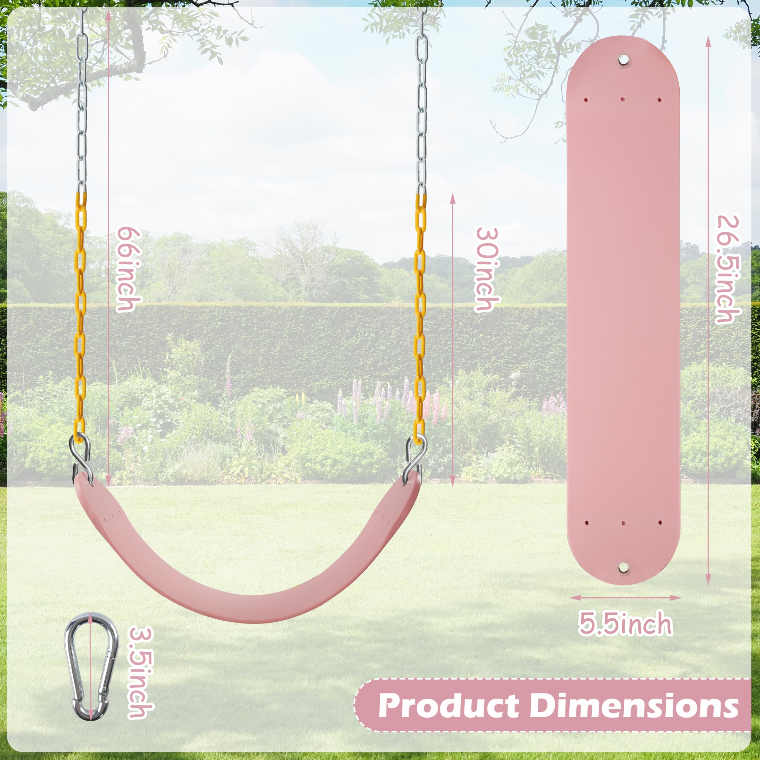 Sunnyglade two-pack swing set ready for easy installation