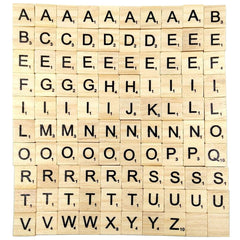 Sunnyglade wood letter tiles for education and spelling games for kids.