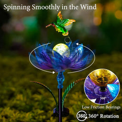 Sunnylight durable rust-proof metal wind spinner with blue finish for lasting color