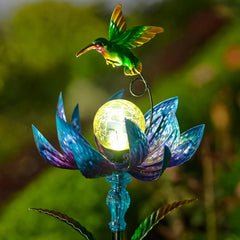 Sunnylight garden windmill blue petal detail adds motion to outdoor spaces