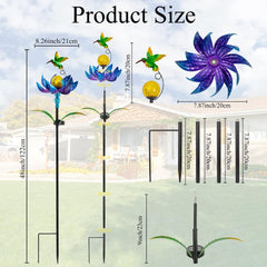 Sunnylight outdoor decor wind spinner hummingbird detail enhances yard charm