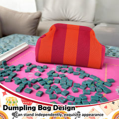 Sunnymove crochet striped storage pouch offers durable texture and easy access.