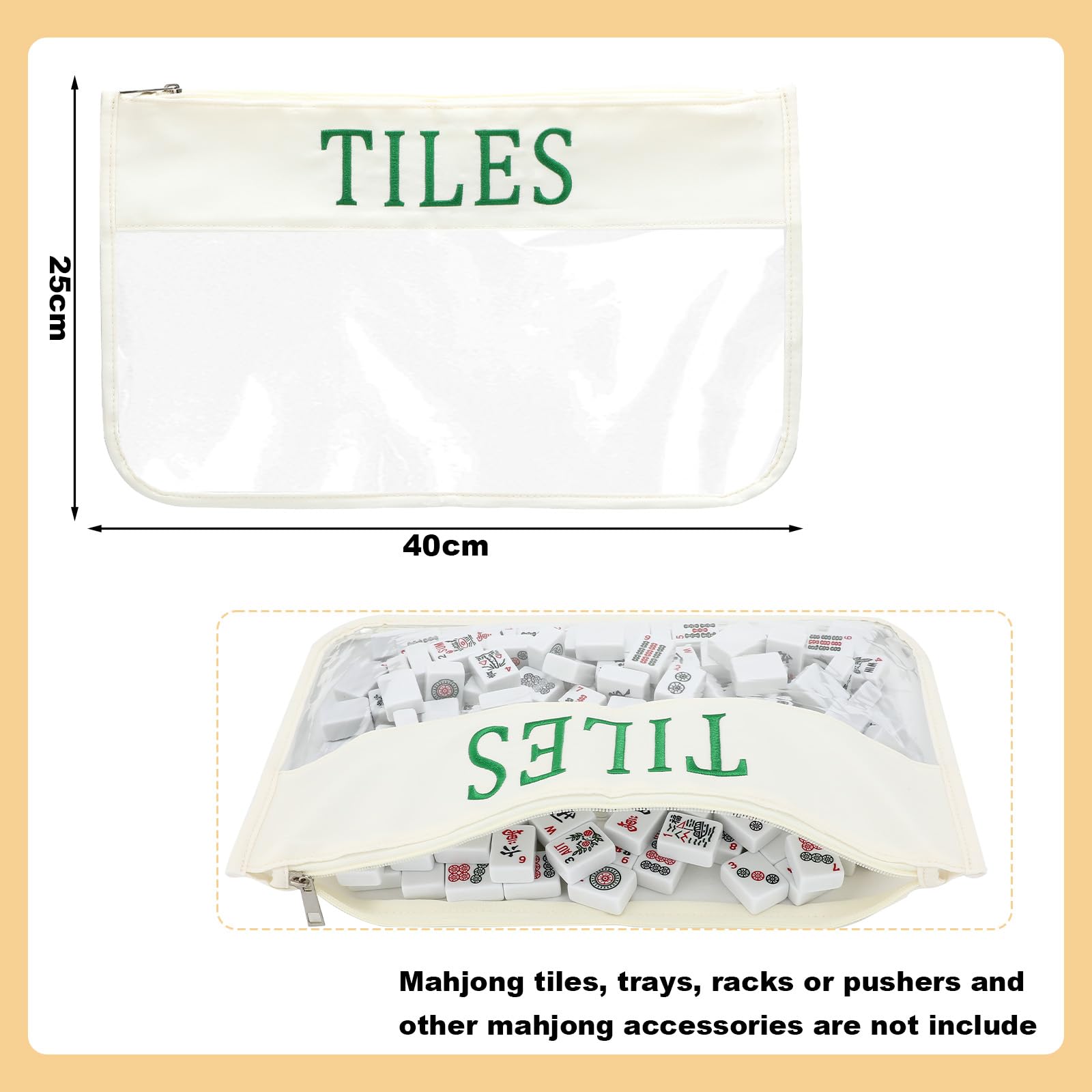 Sunnymove mahjong racks storage bag with drawstring closure for easy carrying.