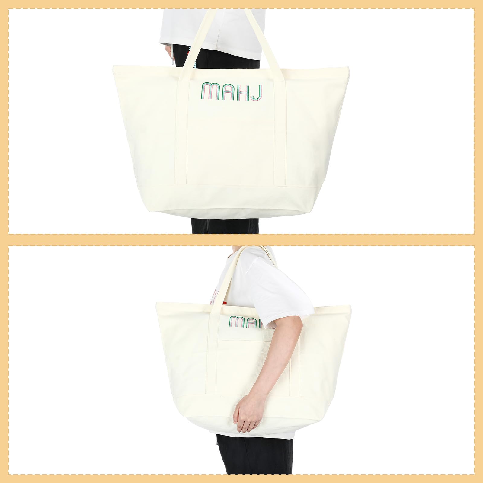 Sunnymove white bag design with embroidery for stylish game nights.