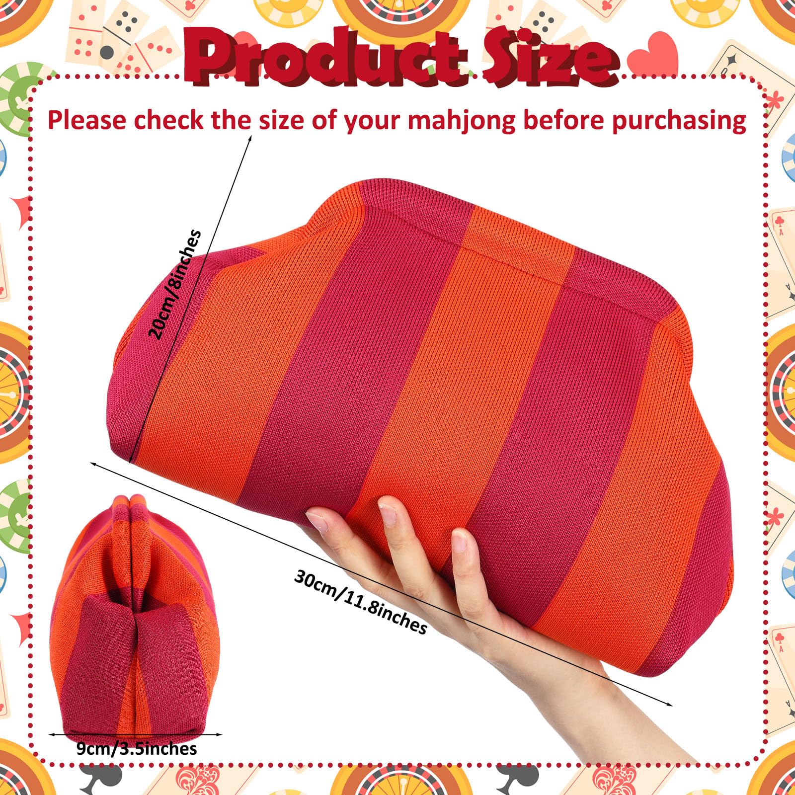 Sunnymove empty mahjong bag with snap closure keeps tiles secure during travel.