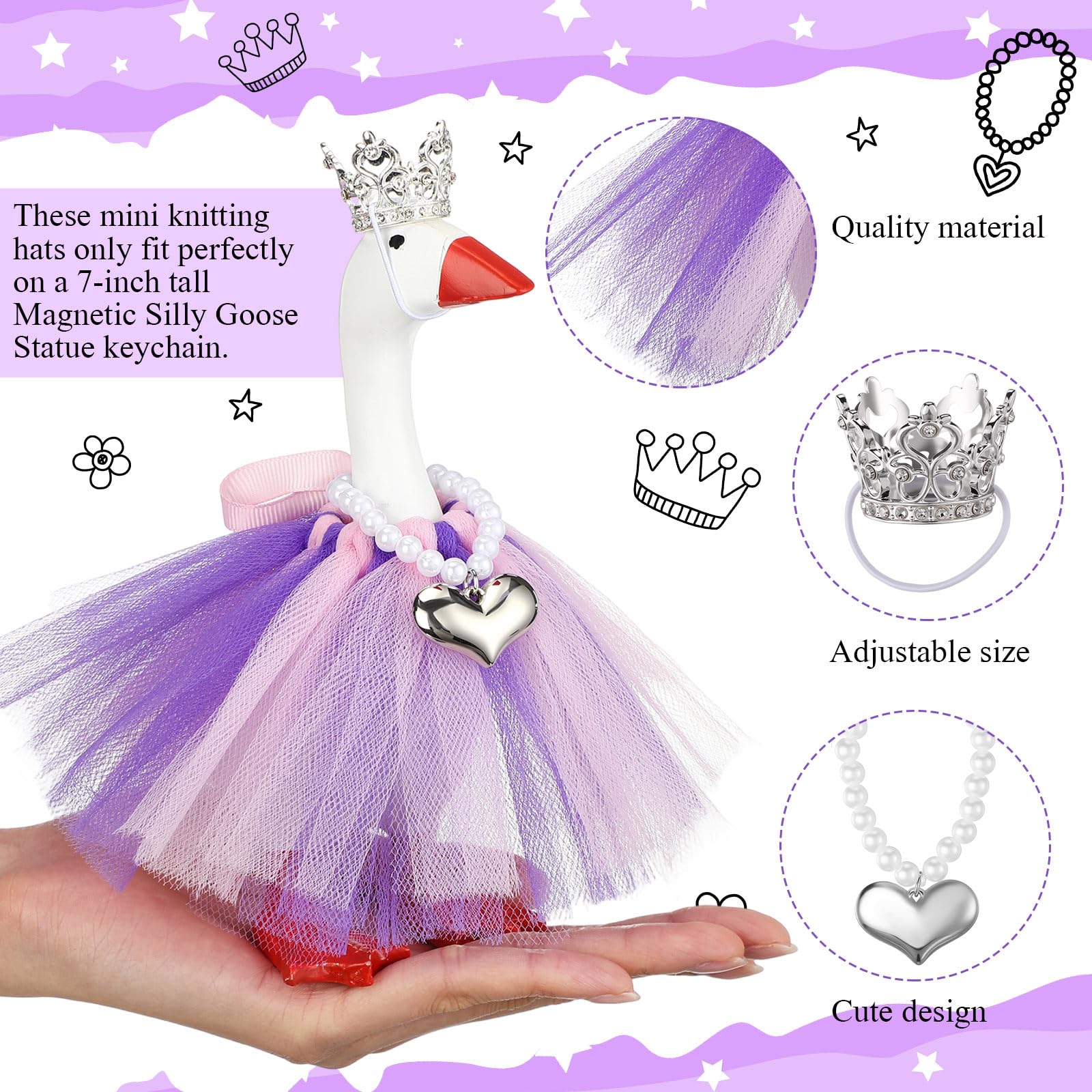 Sunnymove heart-pattern necklace completes the goose outfit