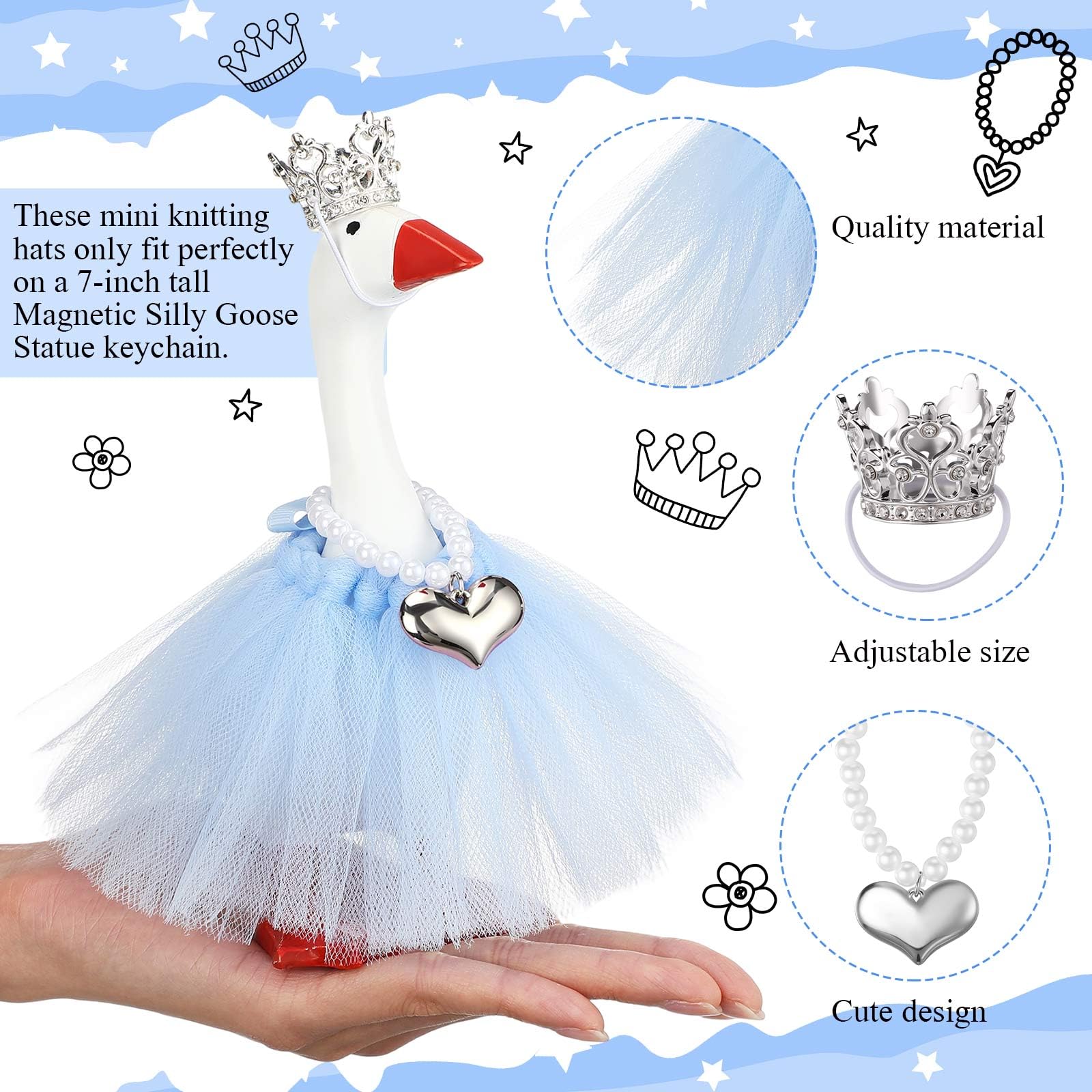 Sunnymove heart-pattern necklace for princess goose
