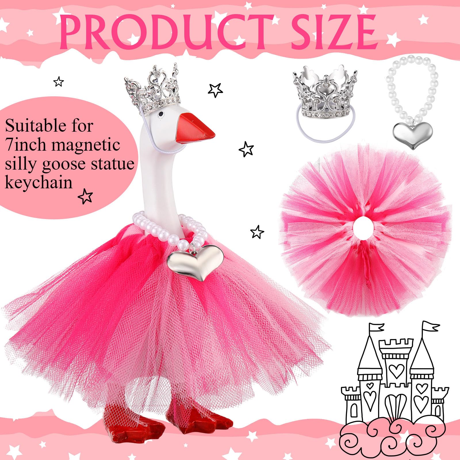 Sunnymove goose tutu dress pink enhances playful desk cosplay and decor