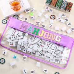 Sunnymove purple Mahjong bag provides dustproof and waterproof protection