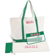 Sunnymove mahjong bag with green embroidery keeps your set organized and stylish.