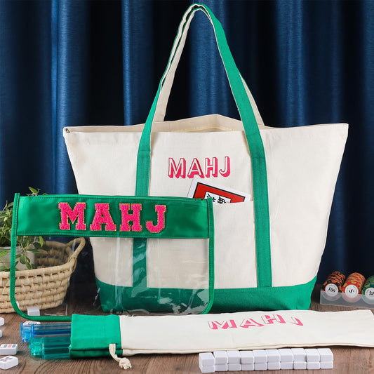 Sunnymove mahjong bag large tile storage protects tiles during travel.