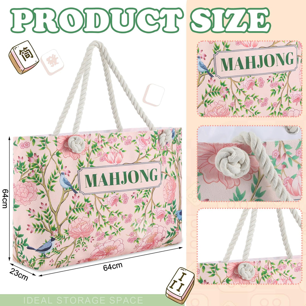 Sunnymove mahjong tote side view showing portable design for travel.