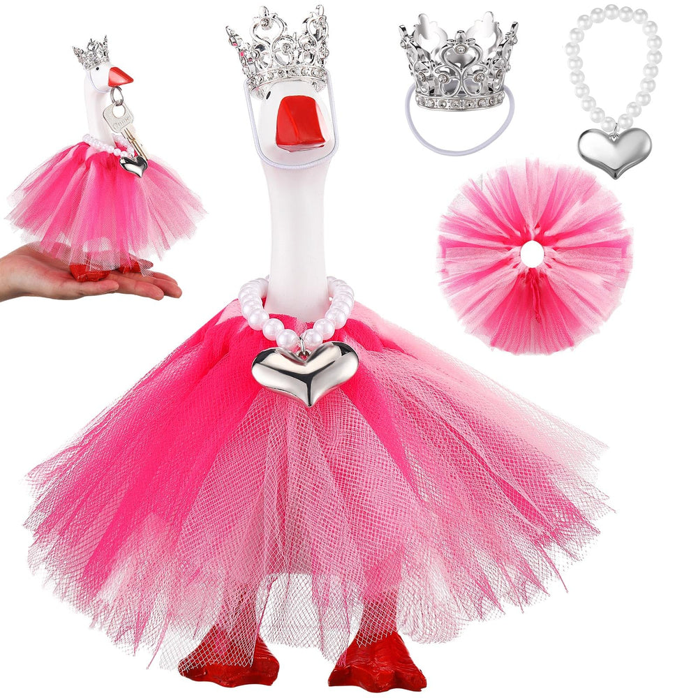 Sunnymove mini goose pink tiara crown adds sparkle to desk display