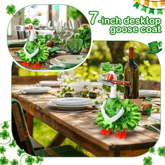 Sunnymove Patrick's Day goose décor set for festive home decoration.