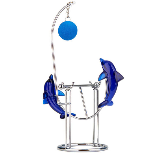 Sunnytech Dolphins kinetic unicycle on desk showing balance and motion