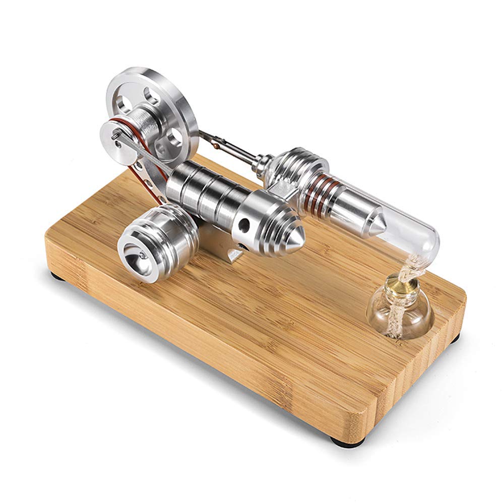 Sunnytech hot air Stirling engine with colorful LED lights for engaging classroom demonstrations.
