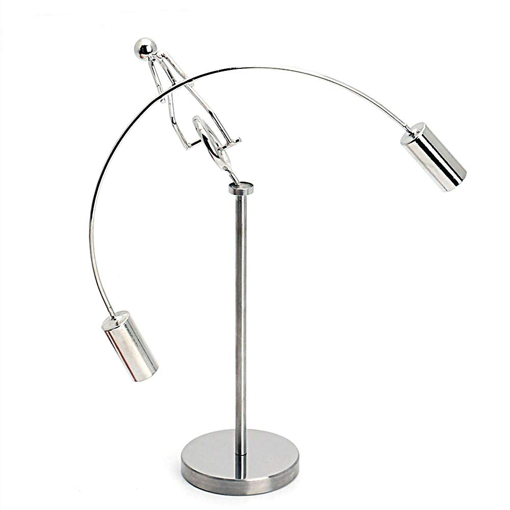 Sunnytech Unicycle Weightlifter in metallic design on desk, a striking kinetic sculpture.