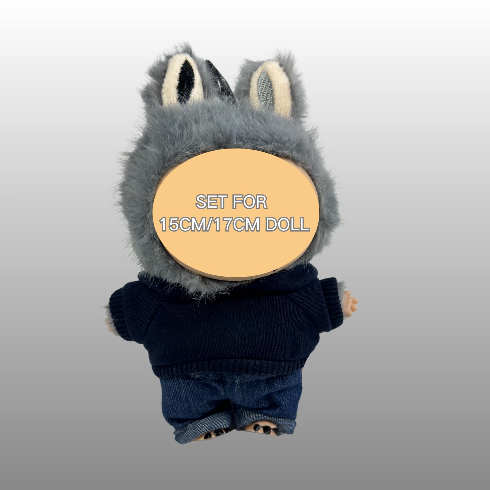 SunOutDeeal Labubu 15cm doll headphones enhance character and charm