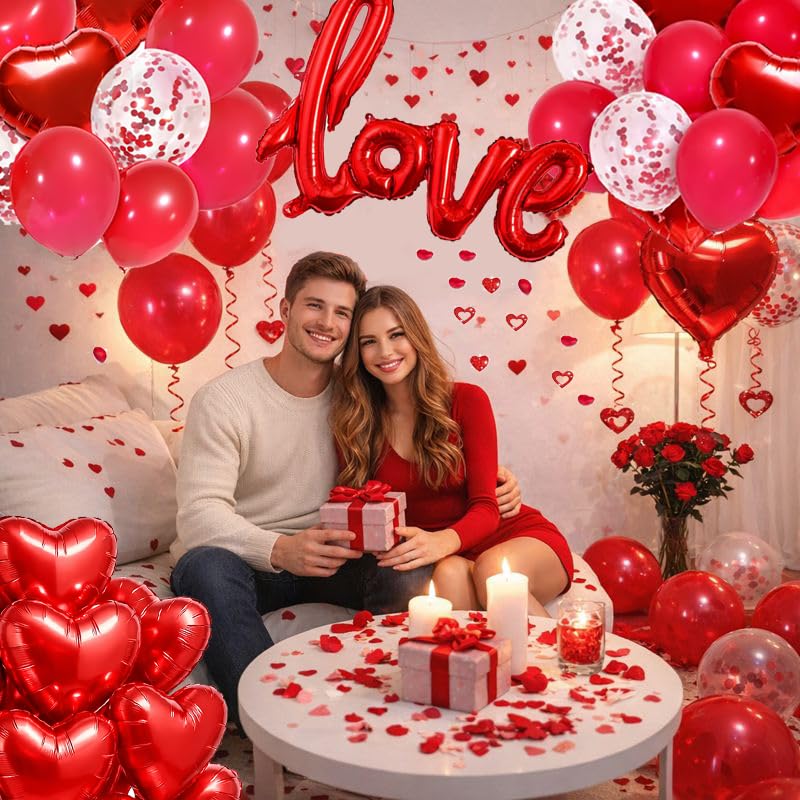 SUNPROUND 12in red latex balloons provide vibrant base for arches