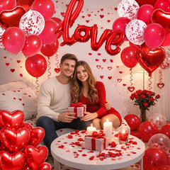 SUNPROUND 12in red latex balloons provide vibrant base for arches
